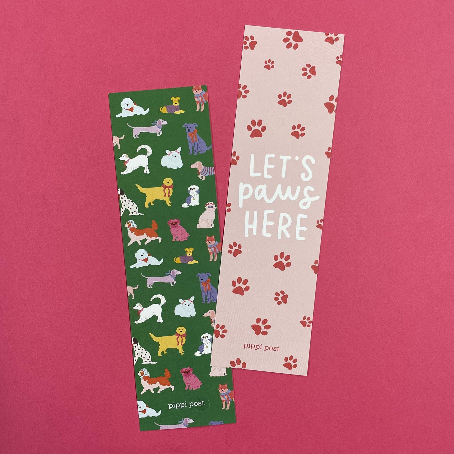 Let's Paws Here Bookmark Set - Pippi Post