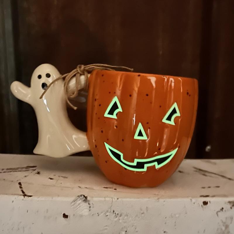 Pumpkin Glow Dark Mug- Halloween Mud Pie