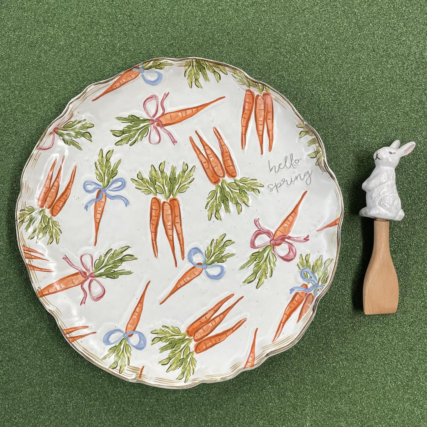 Carrot Round Platter Set - Mud Pie