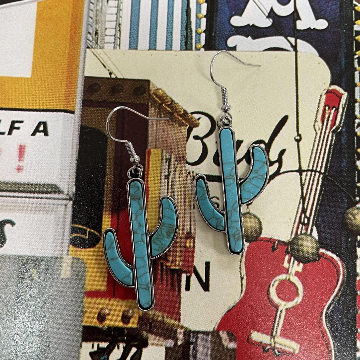 Cactus Inlay Dangles