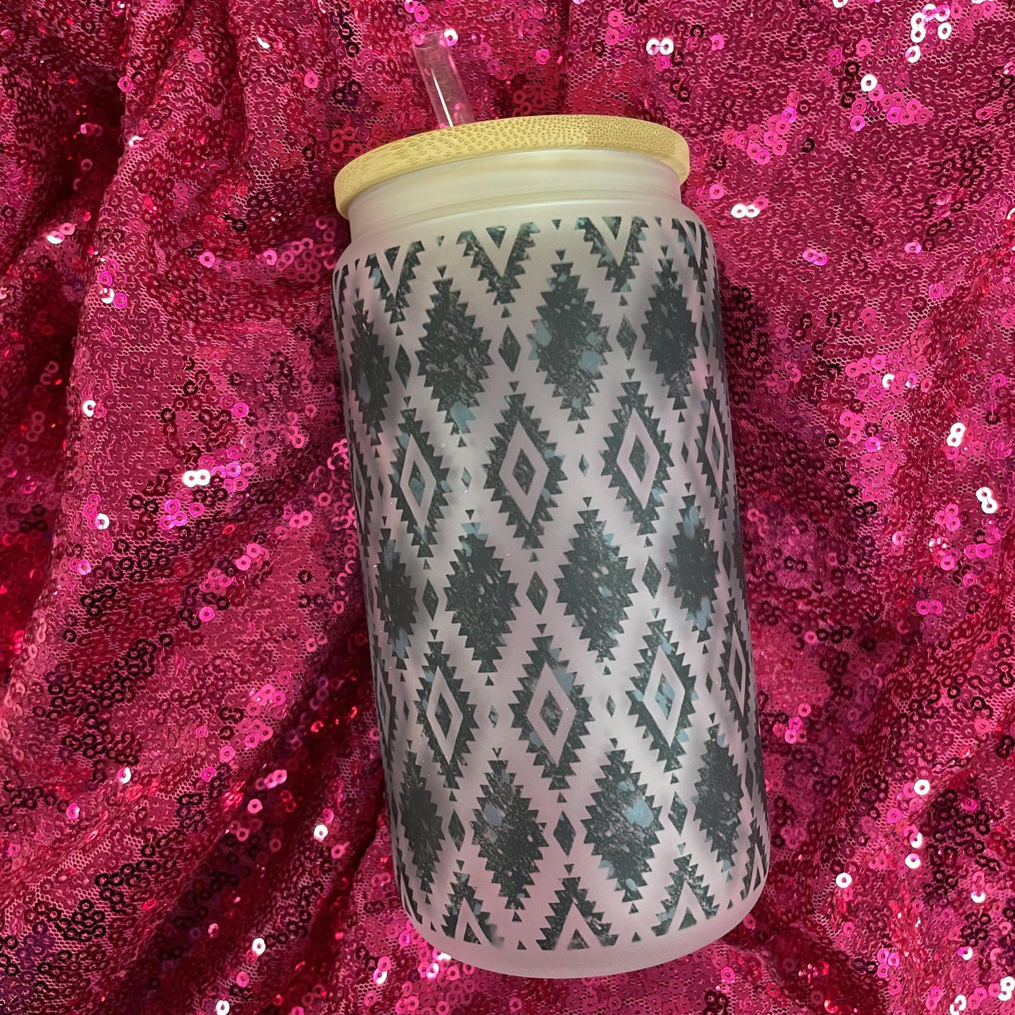 Aztec Glass Tumbler
