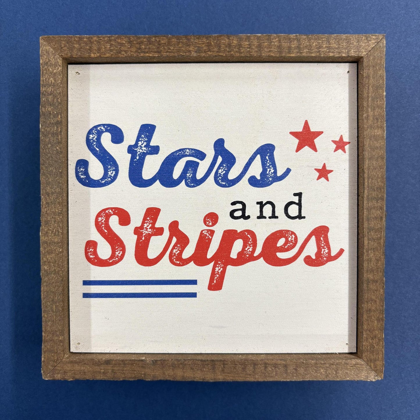 Stars and Stripes- Wooden Sign- Driftless Studios