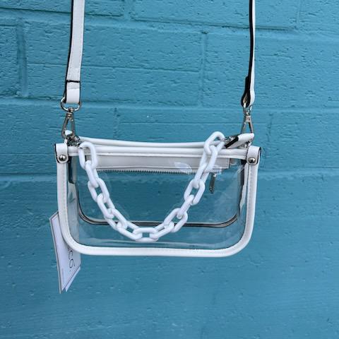 White Jessica Clear Crossbody- Jen&Co.