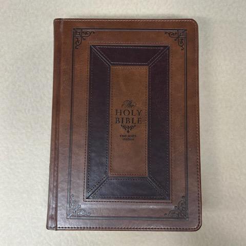 Two-Tone Brown Kjv Study Bible W/Tabs- CAG