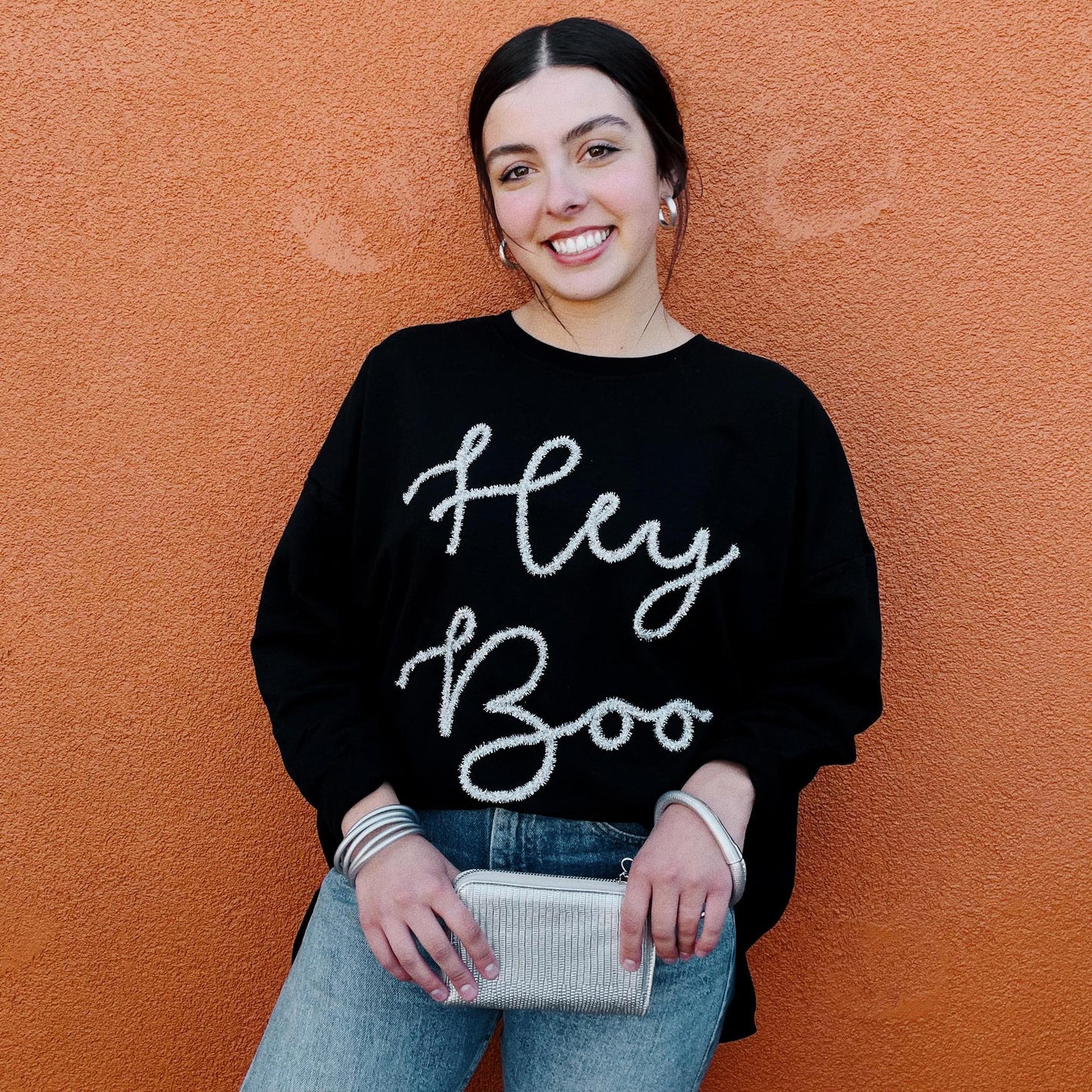 Hey Boo Tinsel Sweater