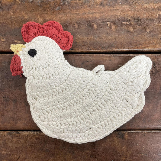 Chicken Crochet Trivet - Mud Pie