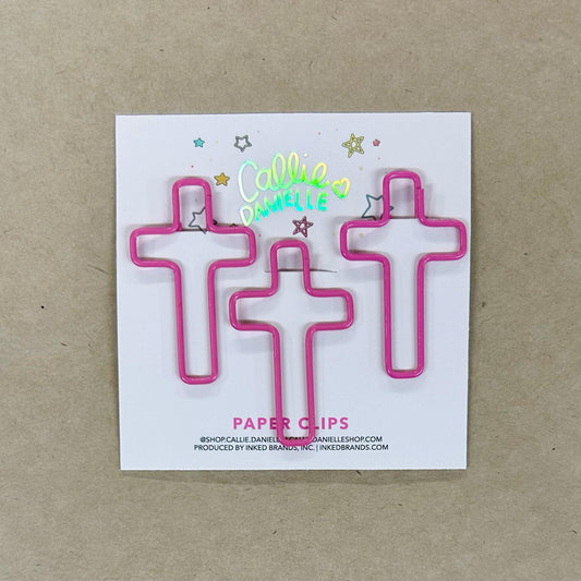 Pink Cross Paperclips- Callie Danielle