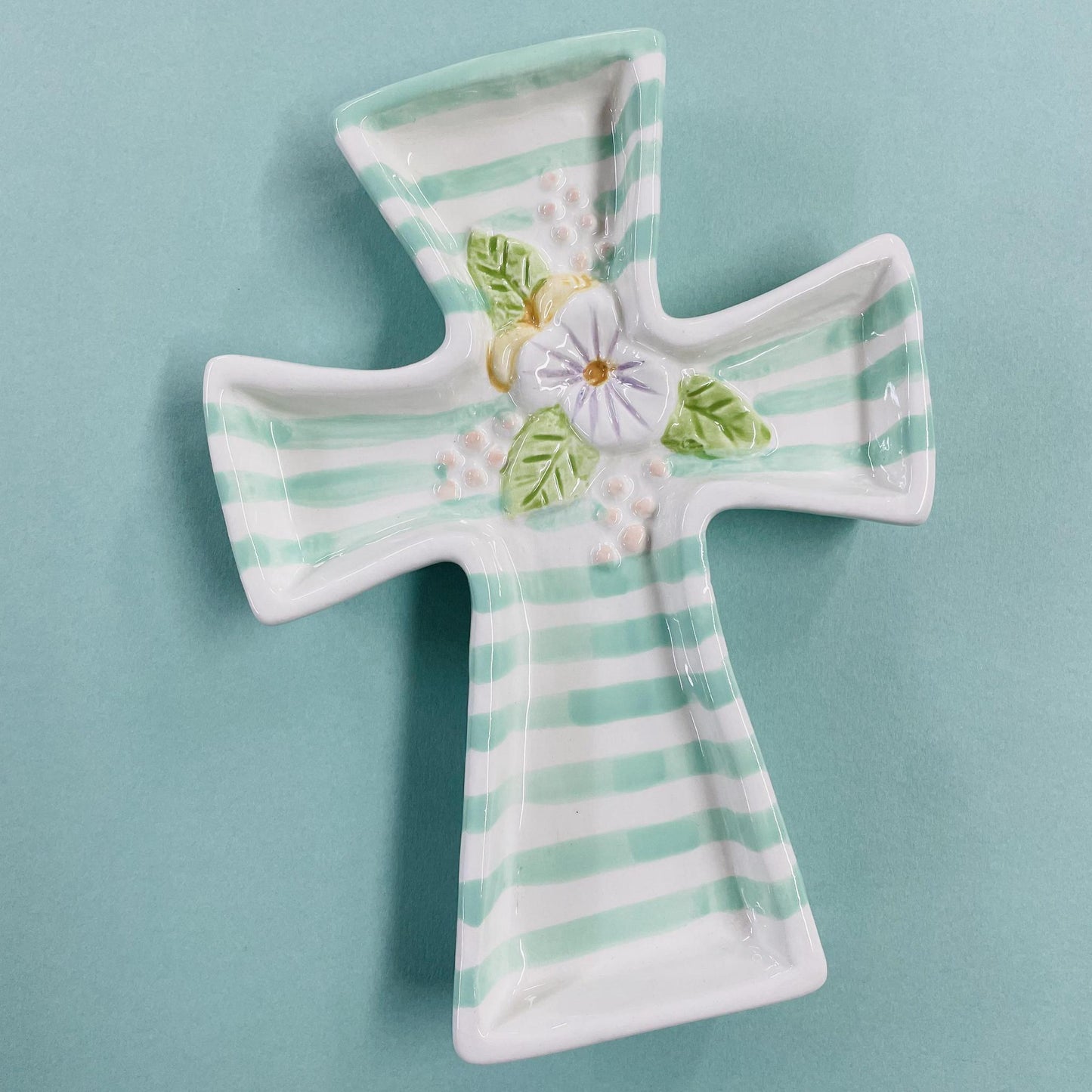 Floral Cross Trinket Tray- Glory Haus