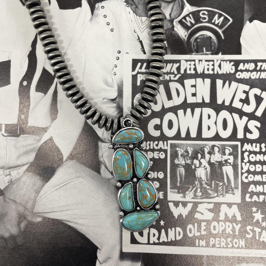 Flat Disc Cluster Necklace