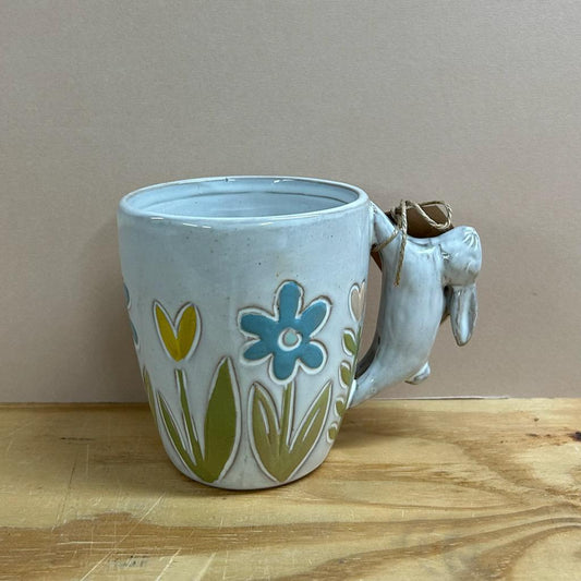 Bunny Handle Mug- Easter Mud Pie