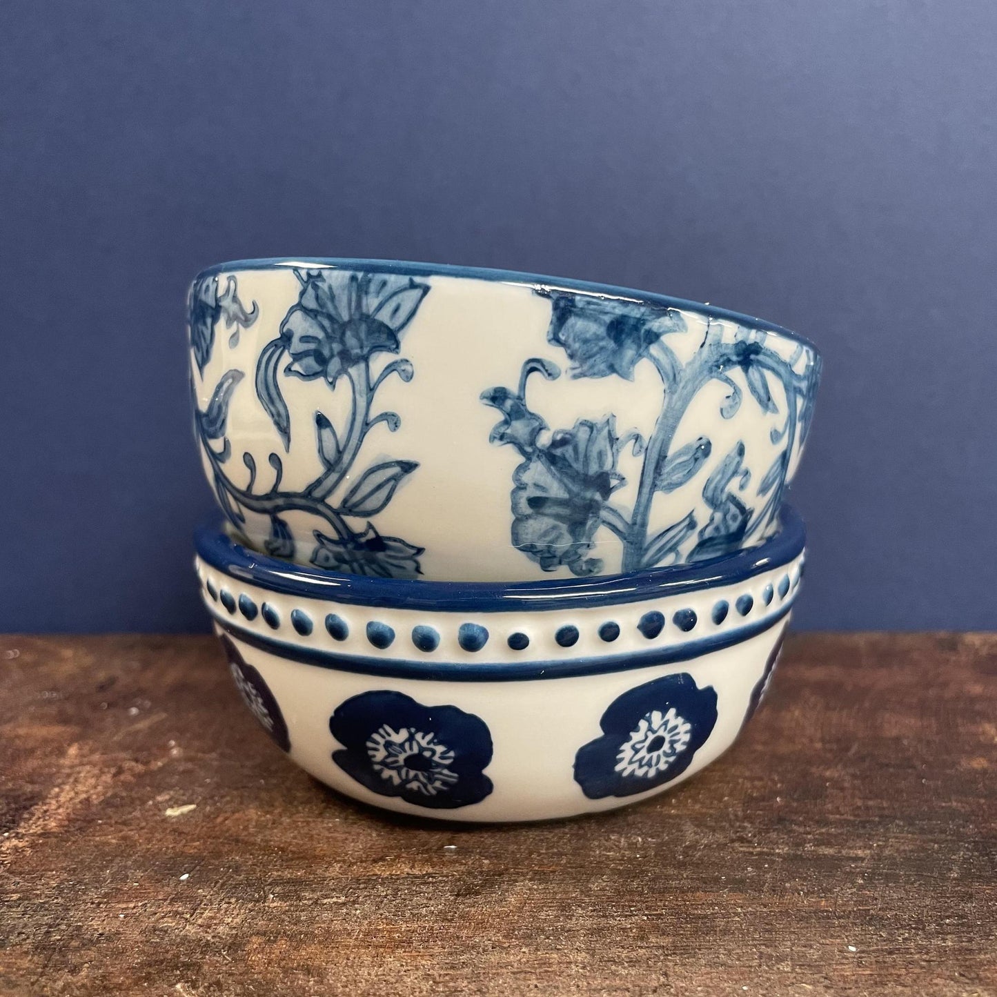 Buti Block Print Tidbit Bowls - Mud Pie
