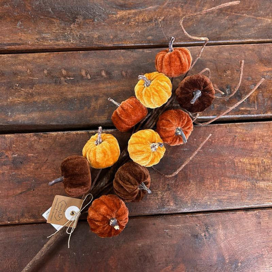 Velvet Pumpkin Stem- Fall Mud Pie