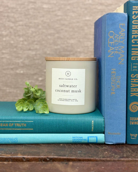Saltwater Coconut Musk Candle - Hico Candle Co.