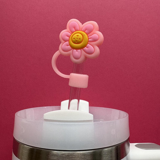 Straw Topper - Happy Flower