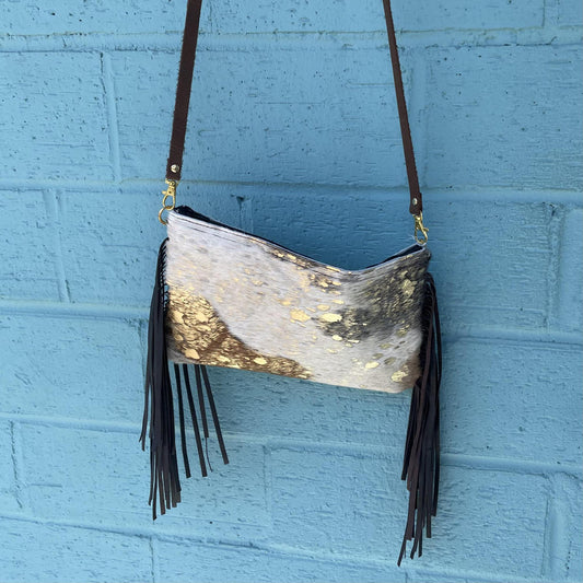Leather & Hide w/ Fringe- Purse