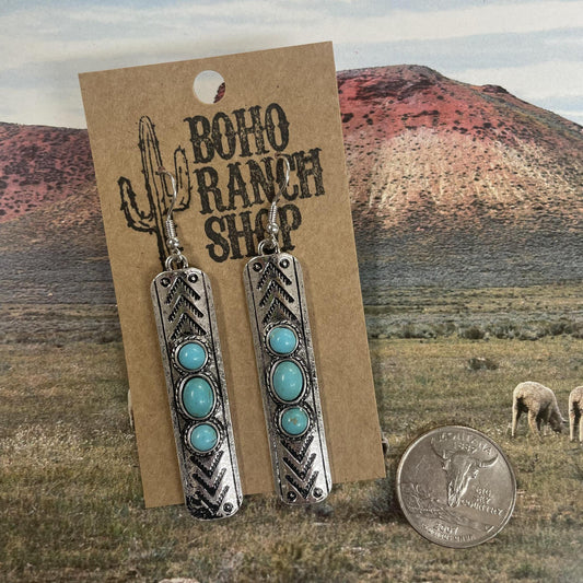 Aztec Bar Earrings- Boho Ranch