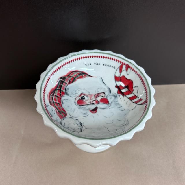 Vintage Santa Candy Bowl- Mud Pie