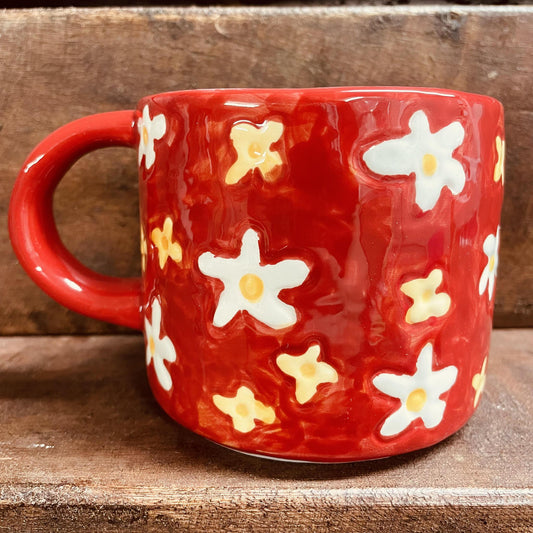 Red Daisy Mug- Glory Haus