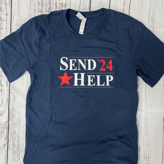 Send Help 24' T-shirt- Mugsby