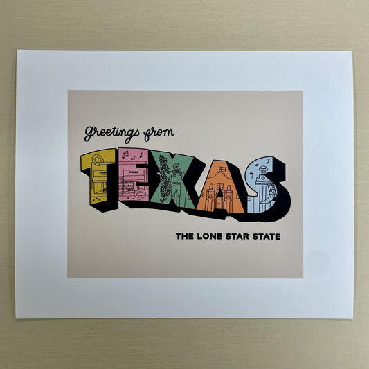 Greetings From Texas- 8x10 Print- Deny Designs