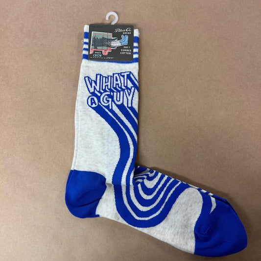 'What A Guy" Socks- Blue Q