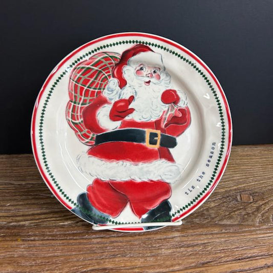 Gift Santa Salad Plate- Mud Pie