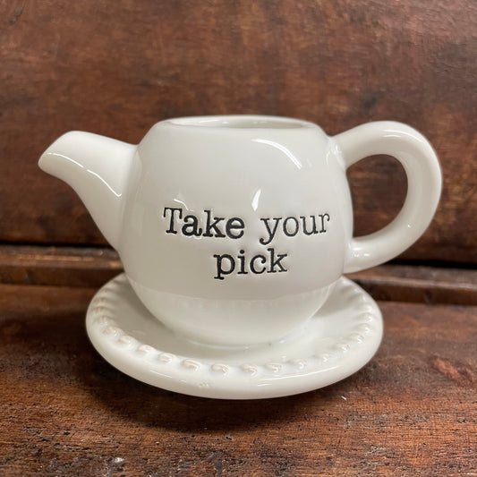 "Take Your Pick" Toothpick Holder- Mud Pie