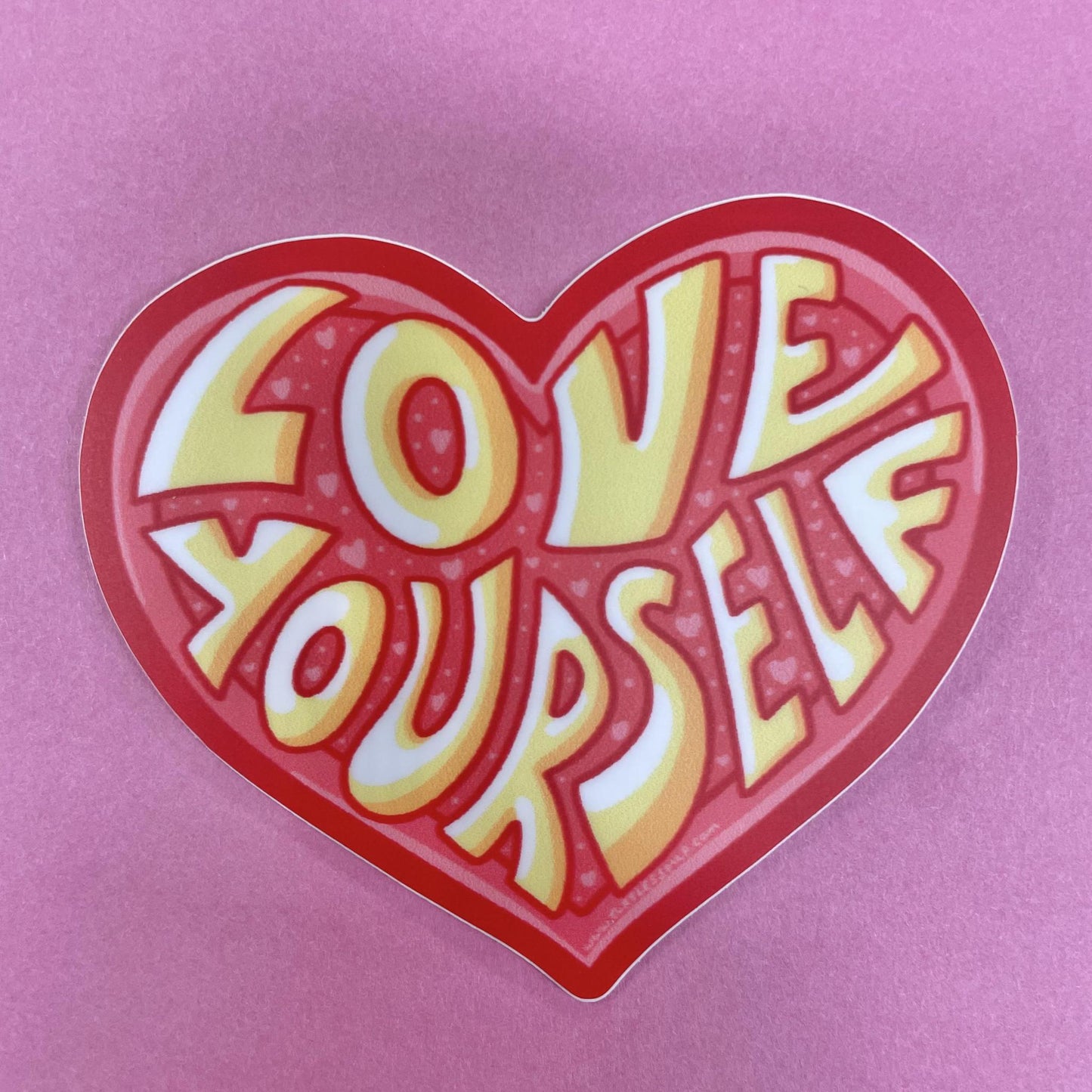 Love Yourself Heart Sticker
