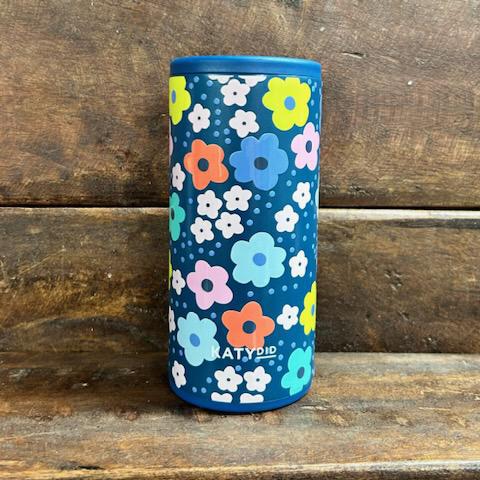 Navy Daisy Slim Can Insulator- Katydid