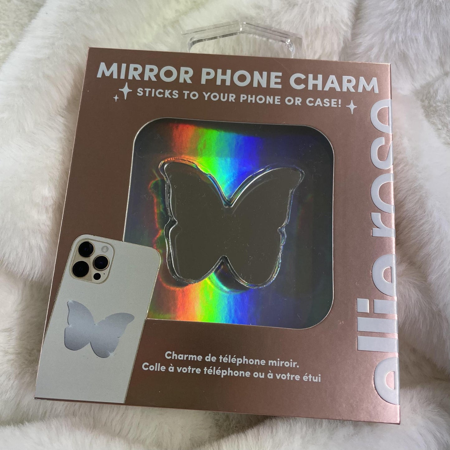 Butterfly Mirror Phone Charm - Ellie Rose