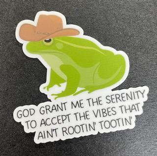 Rootin' Tootin' Frog Sticker- Sticker Babe