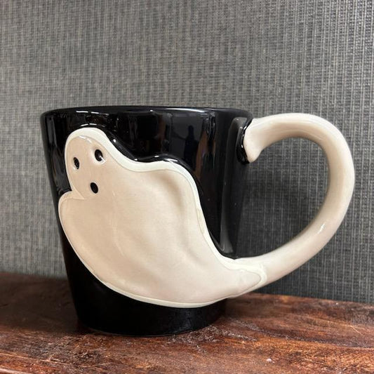 Ghost Glow Dark Mug- Halloween Mud Pie