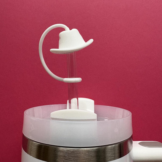 Straw Topper - White Cowboy Hat