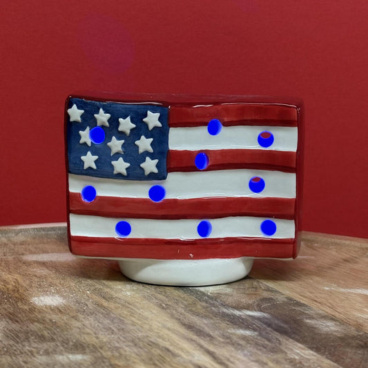 American Flag Light Up Sitter - Mud Pie