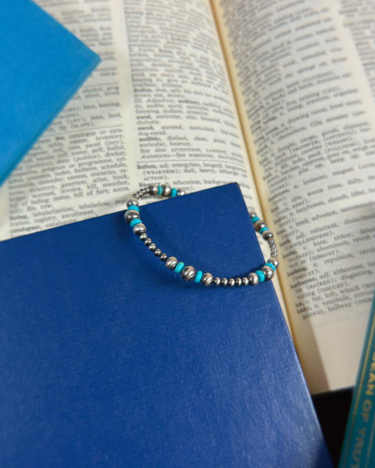 Howlite Graduated Silver Bracelet - BBB
