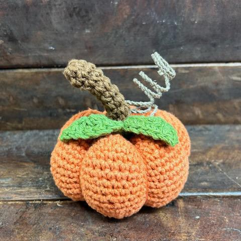 Mini Crochet Pumpkin- Mud Pie