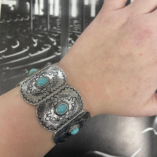 Oval Concho Stretch Bracelet