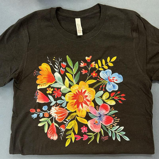 Fiesta Flowers T-shirt- Branded Cotton
