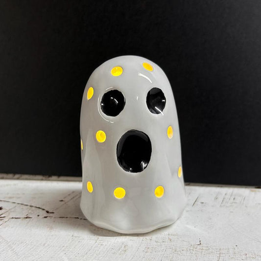 Ghost Led Sitter- Halloween Mud Pie