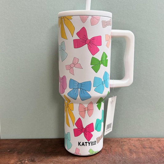Multicolored Bows Tumbler- Katydid