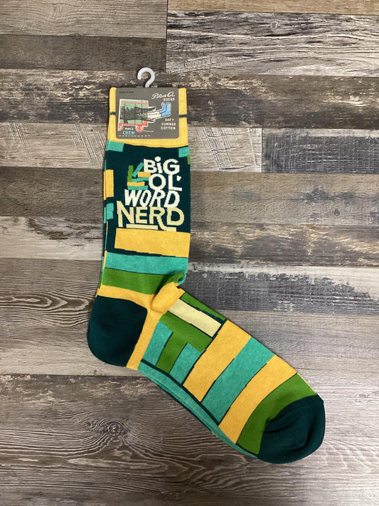 "Big Ol' Word Nerd" Socks -Blue Q - Men’s