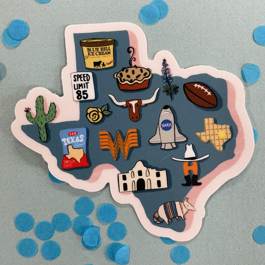 Texas Favorites Sticker- Inviting Affairs Paperie
