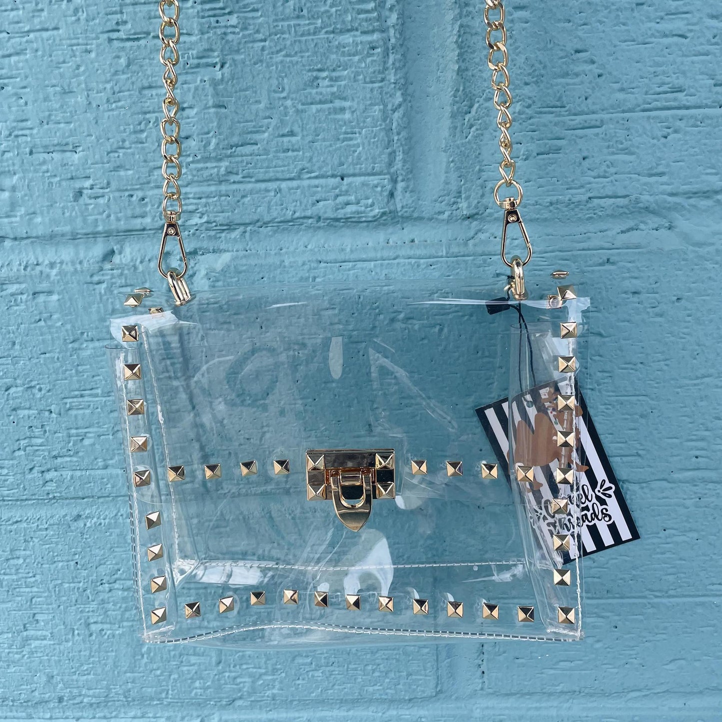 Gold Studded Stadium Bag