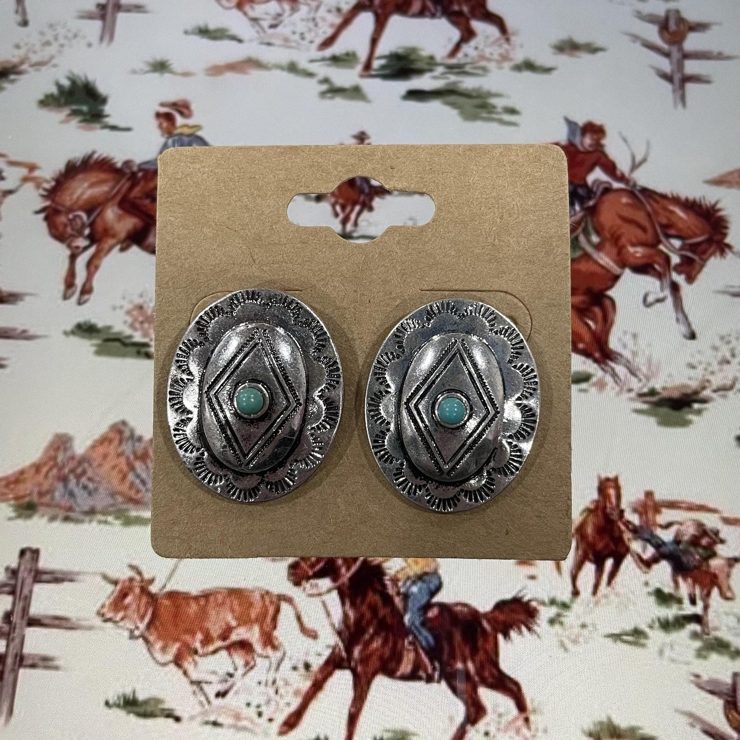 Aztec Conch Stud Earrings- Dallas