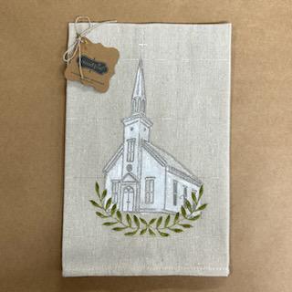 Church Painted Towel- Easter Mud Pie