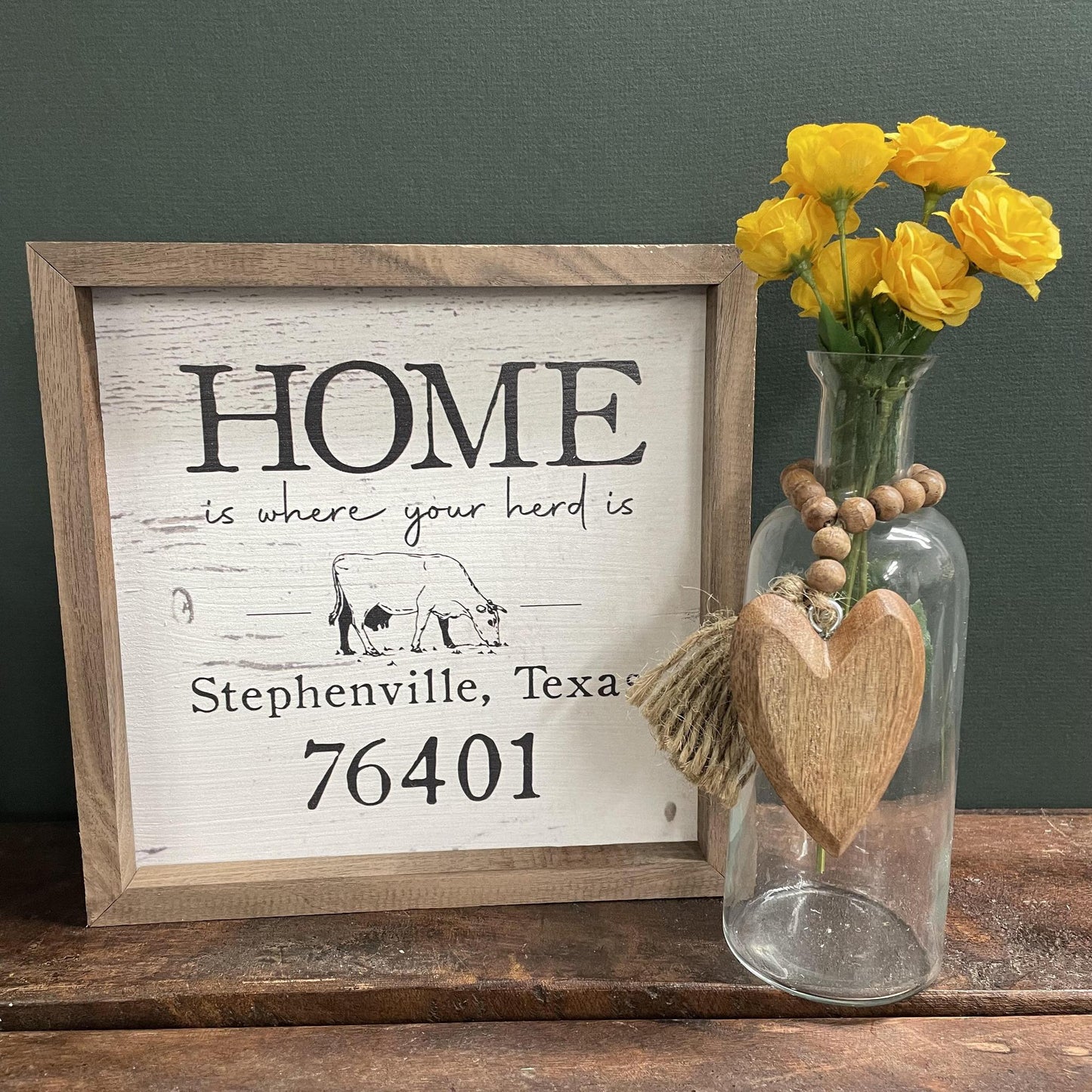 Home Is Where Your Herd Is 8x8 Sign