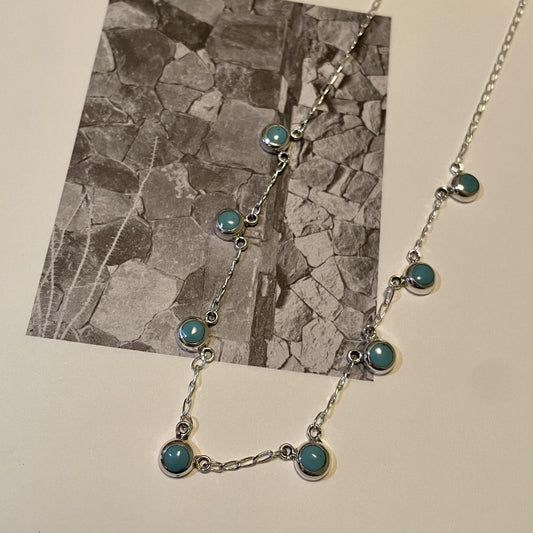 Dot Choker Turquoise Necklace- Boho Sol