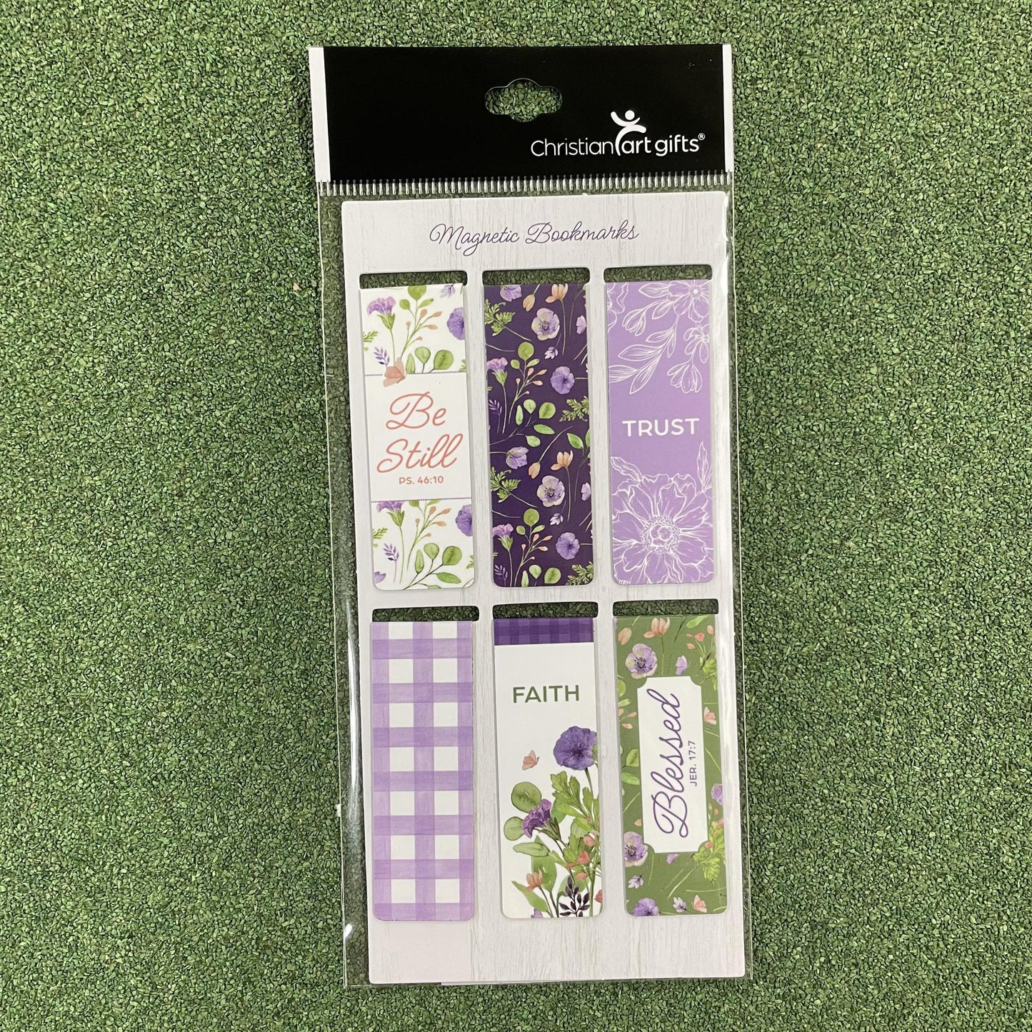Magnetic Bookmark Set - Purple Meadow - Christian Art Gifts