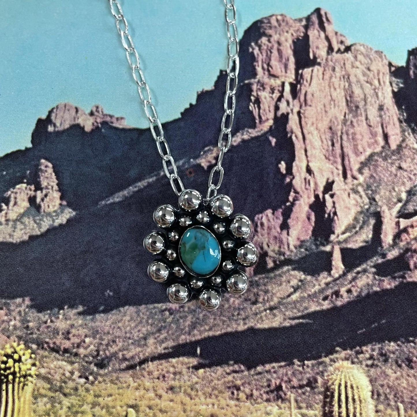 Multi Dot Turquoise Necklace - Boho Sol