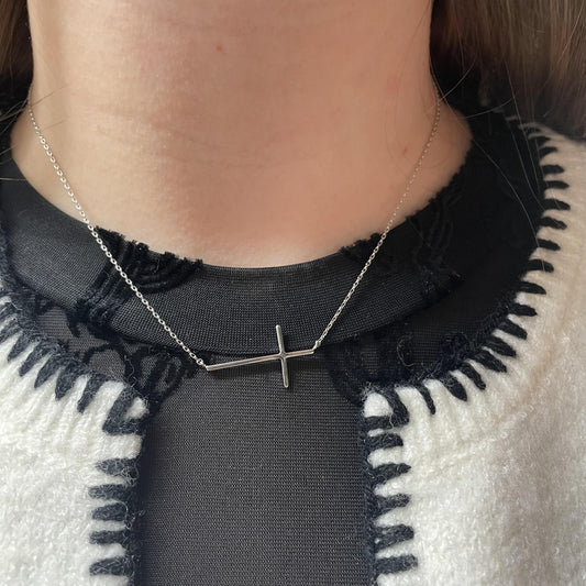 Side Cross Necklace